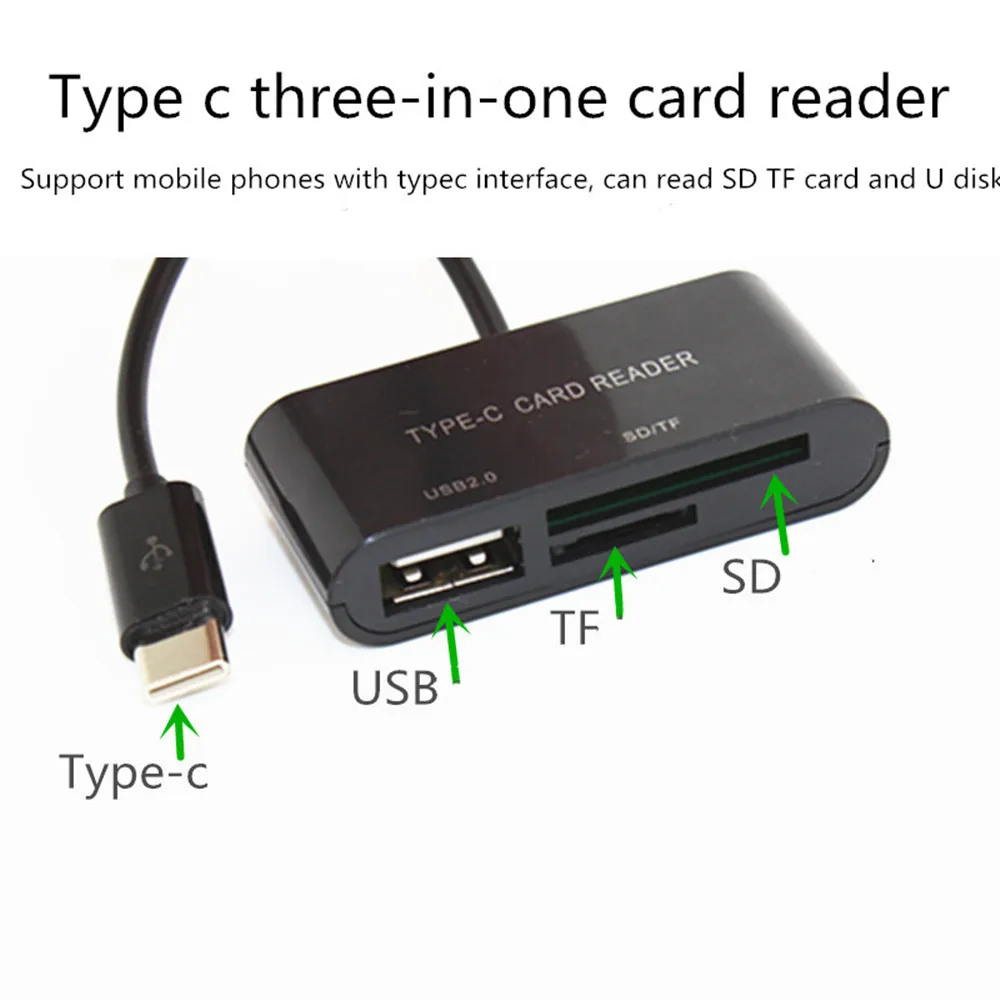 OTG Card Reader USB 3,0 3 в 1 с SD TF USB2.0 смарт-карты памяти адаптер Тип C OTG SD Card Reader для Тип c телефон компьютер