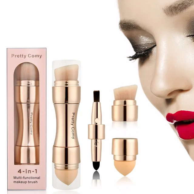 Best Offers 4 in 1 Pro Makeup Brushes Eyebrow Eyeliner Concealer Foundation Blush Powder Makeup Tool Hot