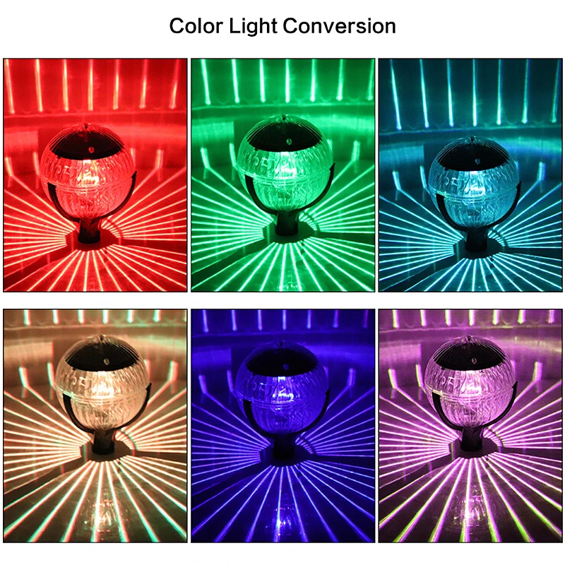2 Pcs Waterproof Solar Power Outdoor Decking Lamp Ground Stakes Garden Buried Light Path Way Disk Lights Durable 12.5*23.5*14cm