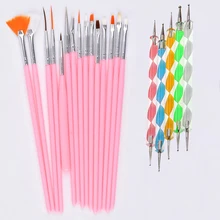 20 шт./компл. инструменты для ногтей Кисти Набор для склеивания ручки для женщин девочек рисунки Дотсом декоративный Гель-лак Инструменты для здоровья
