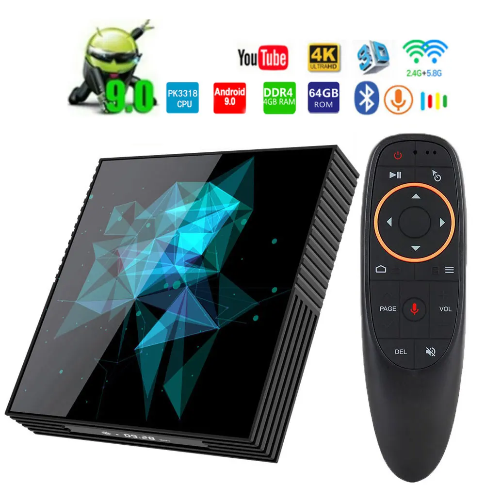 

Android 9.0 A95X Z2 Smart TV Box Rockchip RK3318 4GB 64GB BT4.2 4K Google Player 2.4G/5.0G WIFI smart android tv PK H96MAX