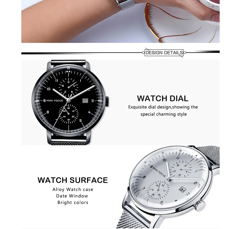 relogio masculino Mens Watches Top Brand Luxury MINI FOCUS Quartz Men's Watch  Business Rose Gold Fashion Male Clock Men 2019 (7)