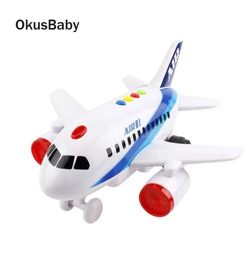 

New Design Baby Inertia Air Palne Toy Vehilce Music LED Plane Kids Airliner Toy Traffic Children Educational Toy Play