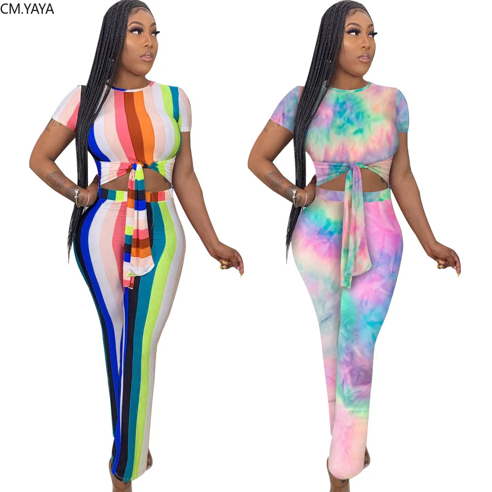 

2019 women new colorful stripes tie dye galaxy print tie up cut out waist sexy jumpsuit bodycon overall romper playsuit GLK8811