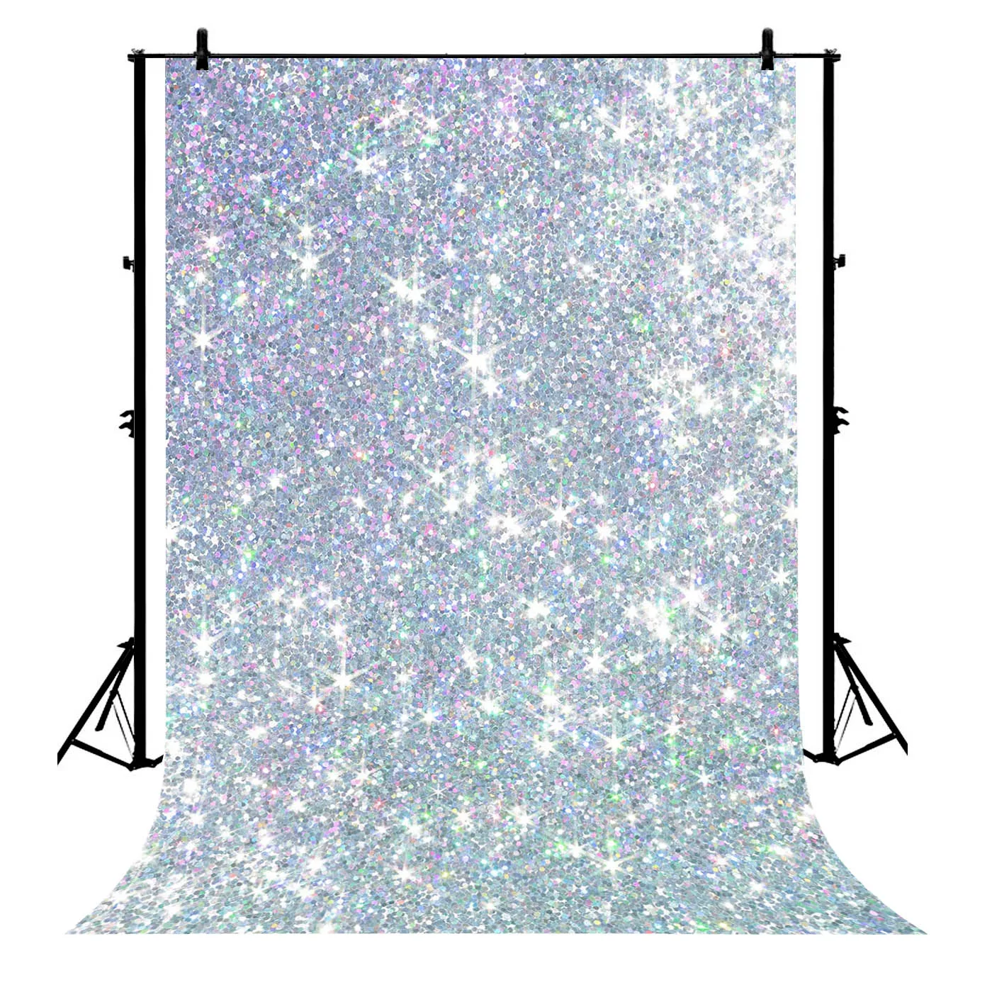 

5x7ft Glitter Sequins Sparkle Snowflake Shiny Paillette Polyester Photo Background Portrait Backdrop