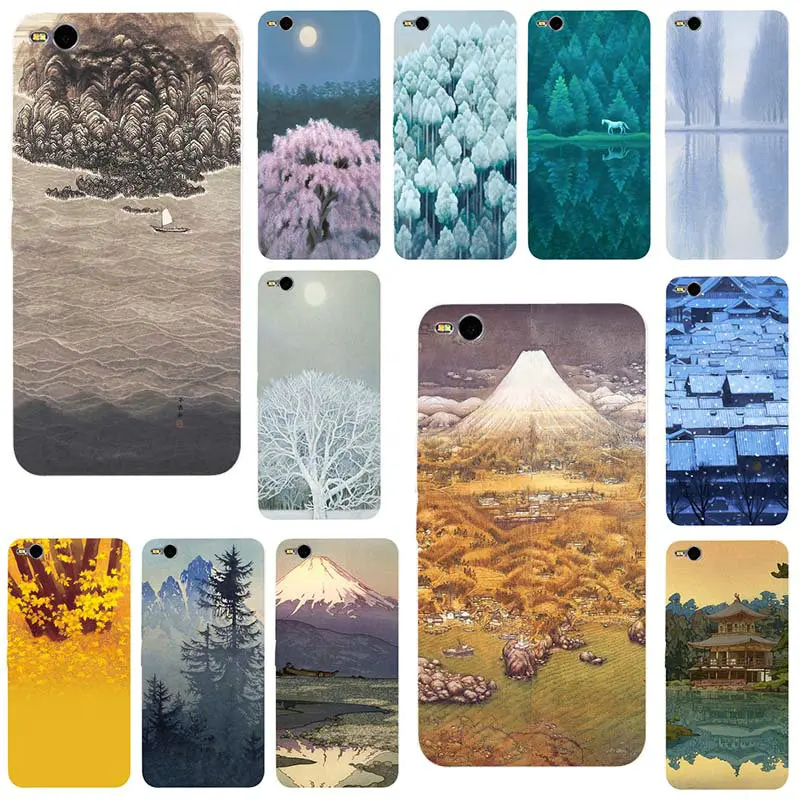 Soft Silicon Phone Case for HTC One M7 M8 M9 M10 E9 Plus U11 A9 Desire 530 630 626 628 816 820 Landscape Painting Oil |