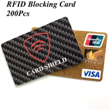 200 шт./лот RFID блокирующая карта CMYK глянцевая отделка ПВХ защита от кражи личных данных блокировщик кредитных карт/NFC защита карт