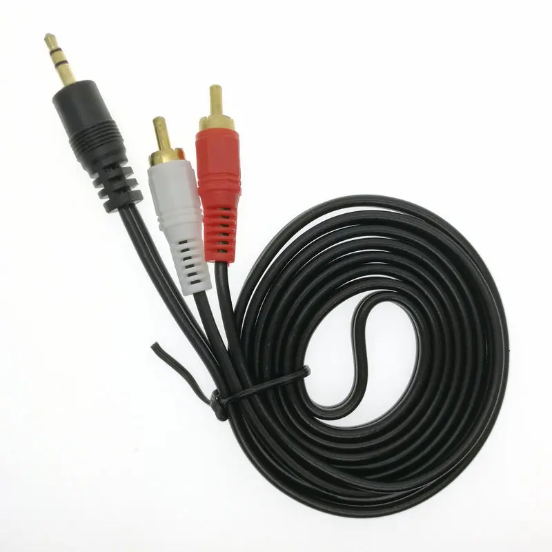 3.5mm turn 1 lotus line 2 minute three audio video cable player AV RCA TO |