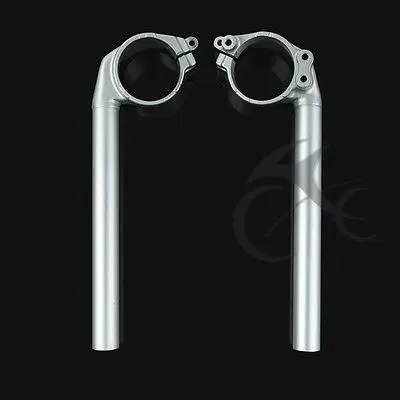 

Aluminum A Pair Handle Bar Clip On Silver Fit For YAMAHA YZF R1 04-08 05 06 07 T