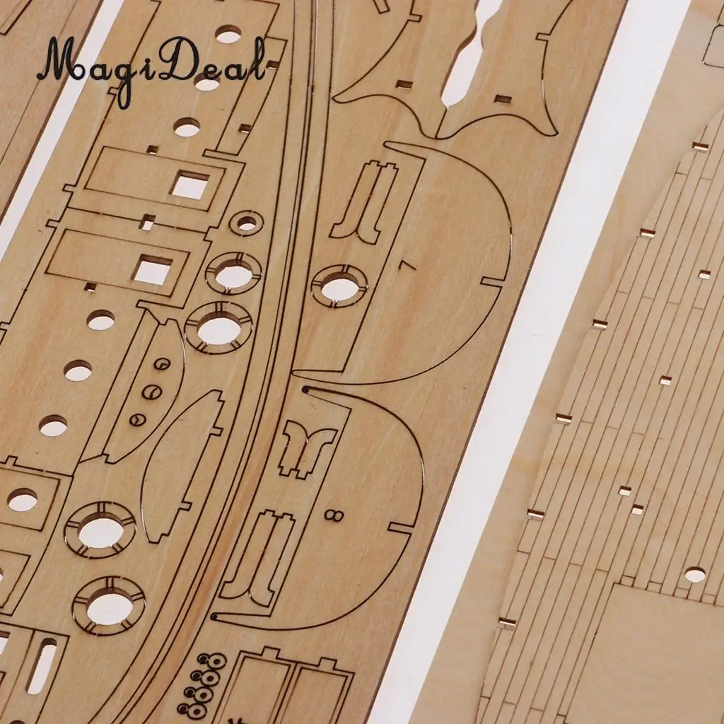 Wooden Scale 1:30 UNPAINTED Model Kit Boats Fishing Ship Model Water Scene