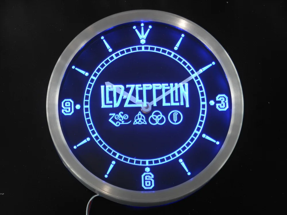 

nc0141 Led Zeppelin Rock n Roll Punk Neon Light Signs LED Wall Clock