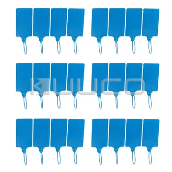

24 PCS/LOT Blue Writeable Plastic Inventory Tags Labels High Hardness 57 x 100mm Large Package Tags Name Tags