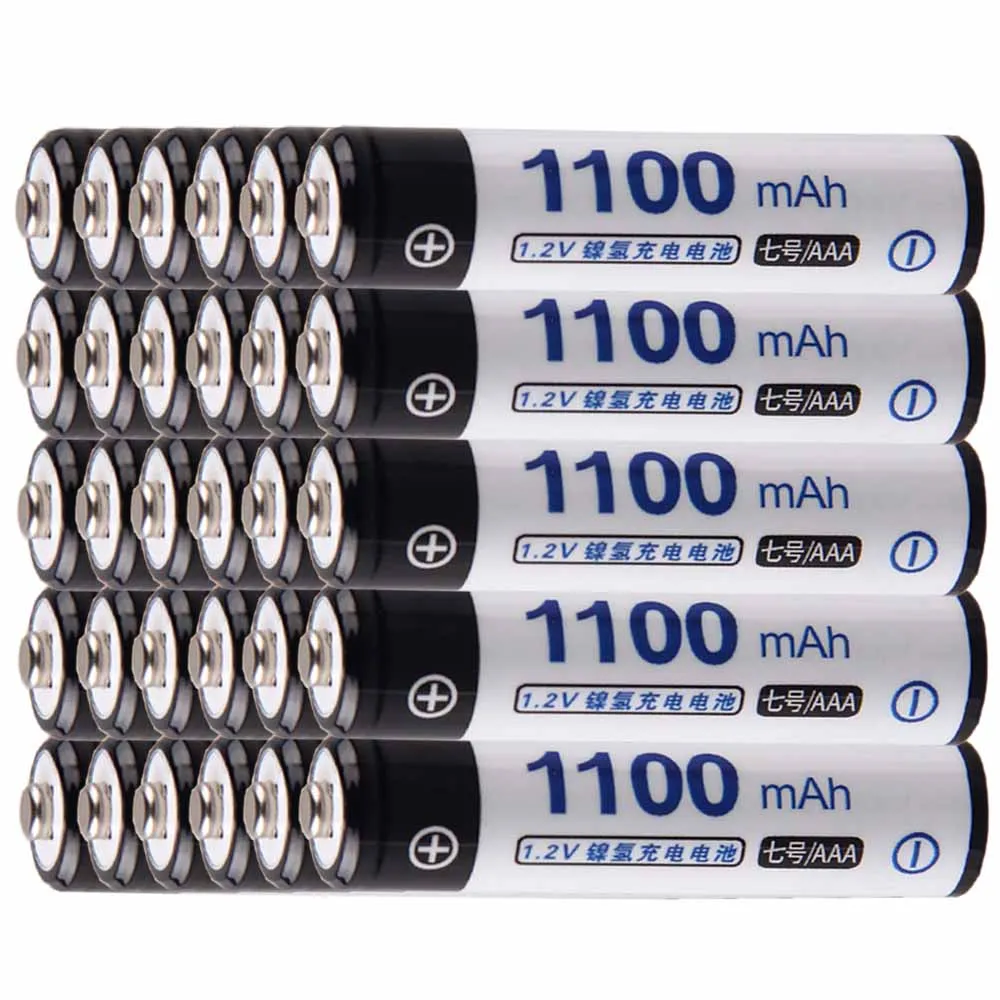 Самая низкая цена 30 шт AAA батарея 1 2 v батареи перезаряжаемые 1100 mAh nimh для