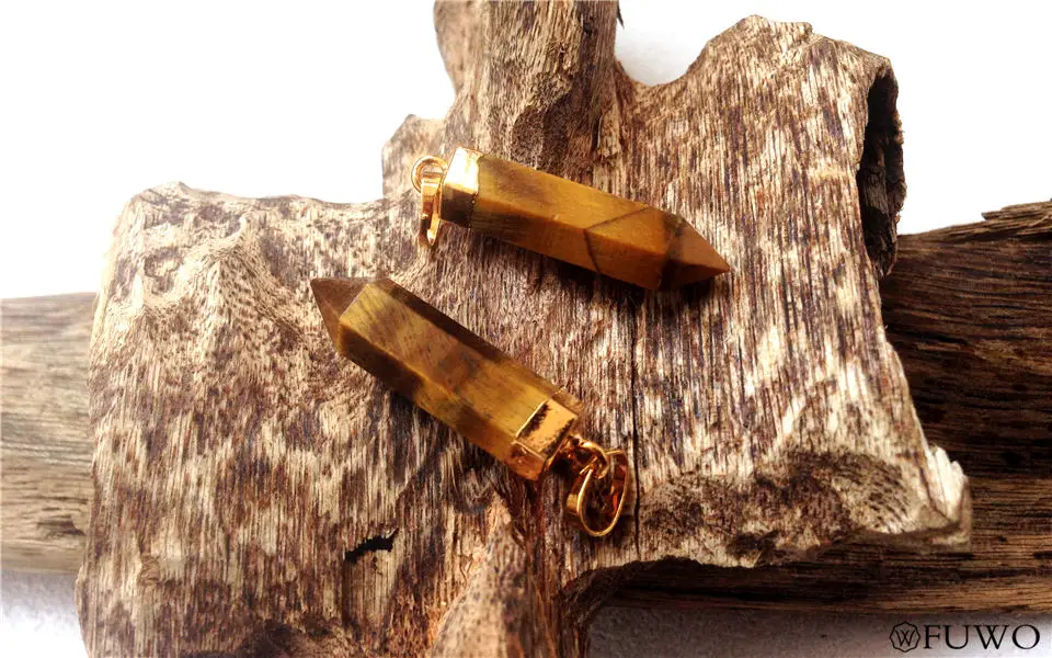 Tiger Eye Stone Point Pendant 11