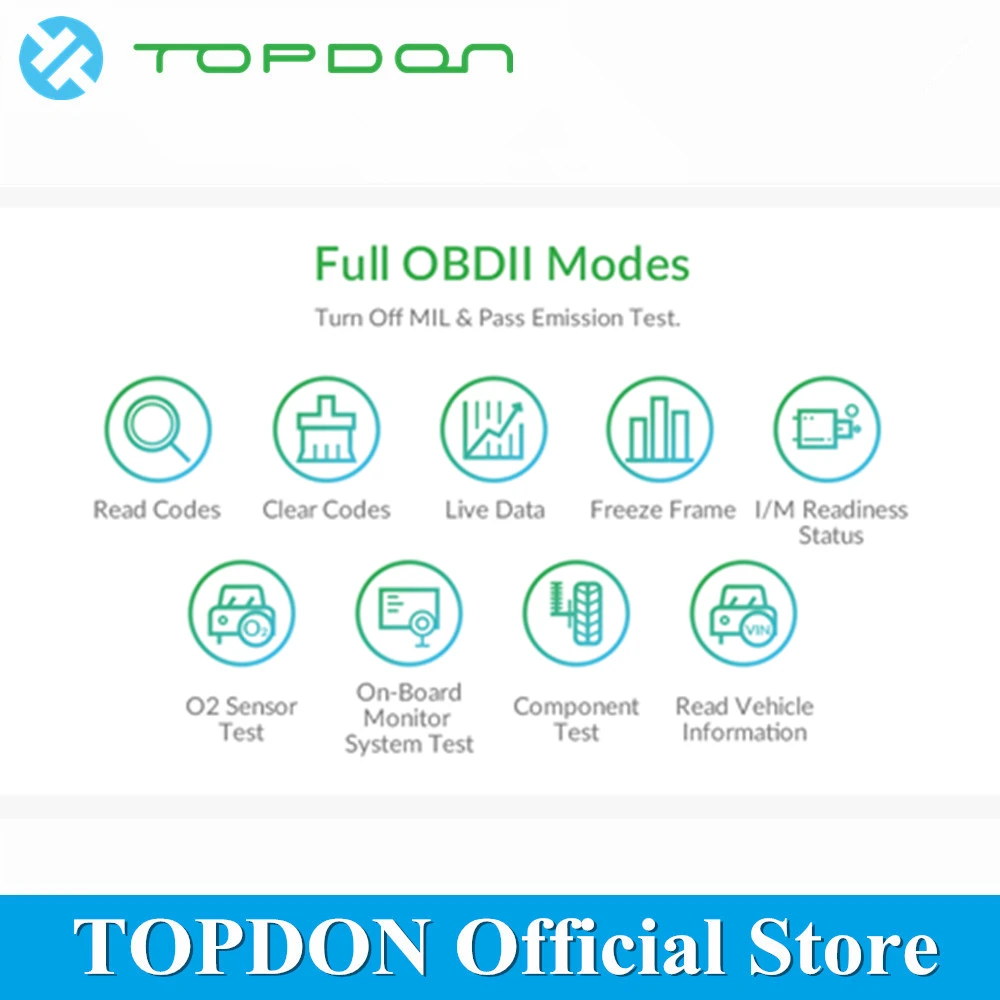 TOPDON ELM327 V1.5 Bluetooth для Android OBD 2 Интерфейс OBD2 сканер Супер Мини ELM 327 поддерживает II