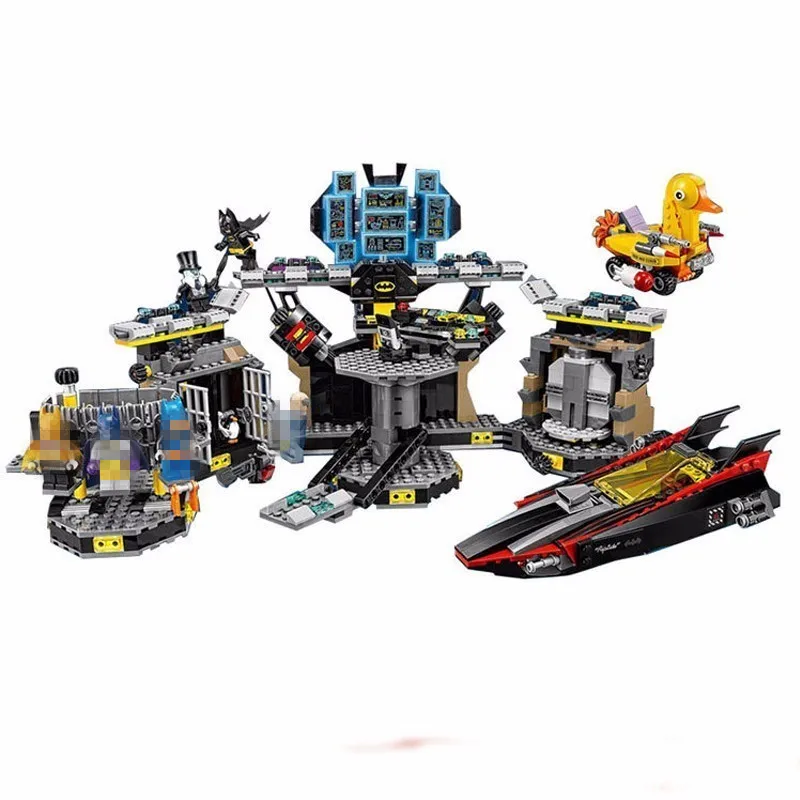 

lepin Super Heroes Batman 07052 Compatible legoing 70909 Batcave Break-in DIY Model Building Blocks Gifts Bat girls Movie Toys