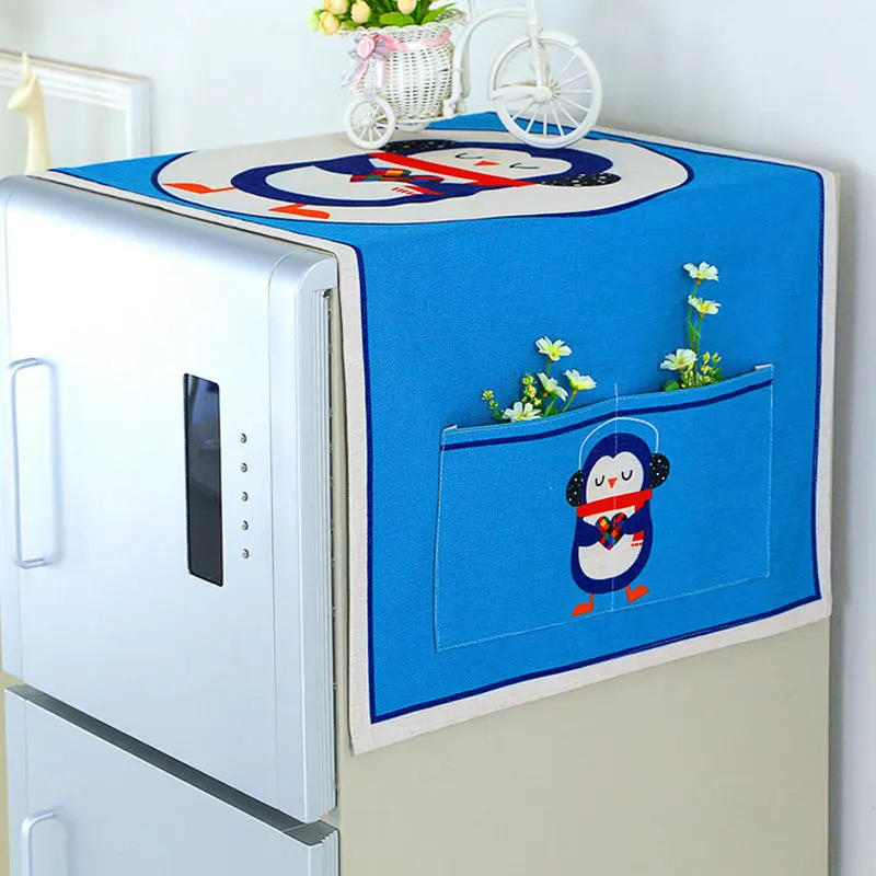 Мультяшная стиральная машина Холодильник пыленепроницаемый Чехол Многофункциональный холодильник сумка органайзер сумка для хранения двойного назначения - Цвет: As shown