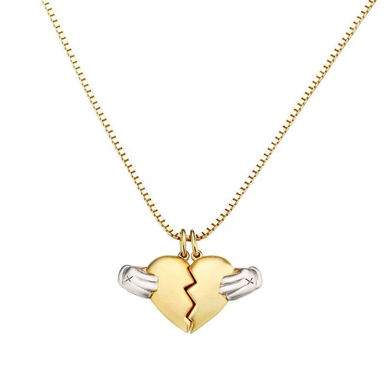 

Love Heart Stitching Pendant Necklace Gift for Lover Jewelry Gift Couple Necklaces @M23