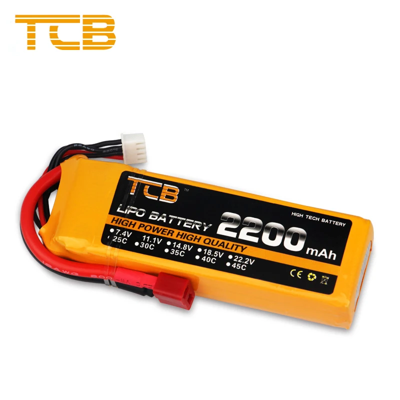 

TCB RC Lipo Battery 3S 11.1V 2200mAh 25C For Drone RC Helicopter Airplane Quadrotor Car FPV High Rate RC Battery LiPo