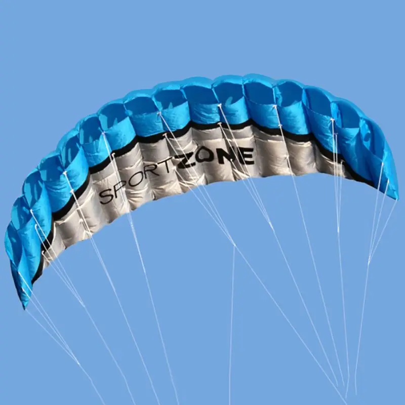 Новый Семья игры Мощность двойной линии трюк парашютом Радуга Спорт Пляж Кайт 30 м нейлон Стропы для начинающих