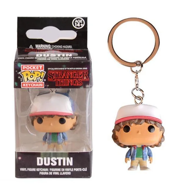 Funko Pop Pocket Stranger Things брелок 11 Дастин Барб демогоргон Фигурки игрушки - Цвет: 1