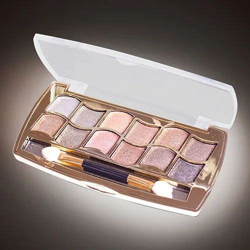 12 Colors Diamond Bright Colorful Eye Shadow Palette Super Flash