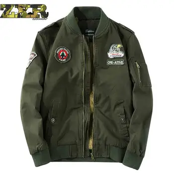

Spring Autumn Cotton Jacket Men Military Army Aviator Bomber Casual Jacket Tactical Man Jacket Coat Jaqueta Masculina Size 5xl