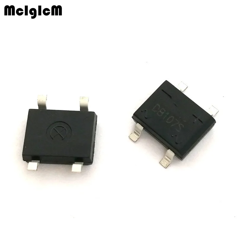 

MCIGICM 100PCS SMD DB107 DB107S 1A 1000V Single Phases Diode Rectifier Bridge