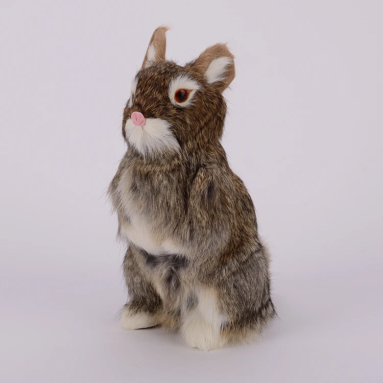 

Simulation brown rabbit polyethylene&furs rabbit model funny gift about 16cmx10cmx24cm