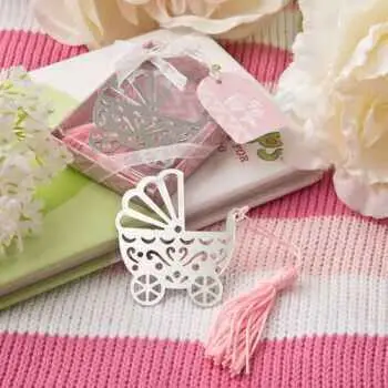 

1000pcs Baby Shower Party Favor Gifts for Guests -- Baby Carriage Stroller Metal Bookmark Birthday Favors Gifts