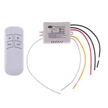 Беспроводной 1/2/3 способа 220V Крытый настенный светильник Дистанционное Управление на переключатель включения/выключения приемник для светильник лампочка Лампа для проектора дистанционный передатчик управления