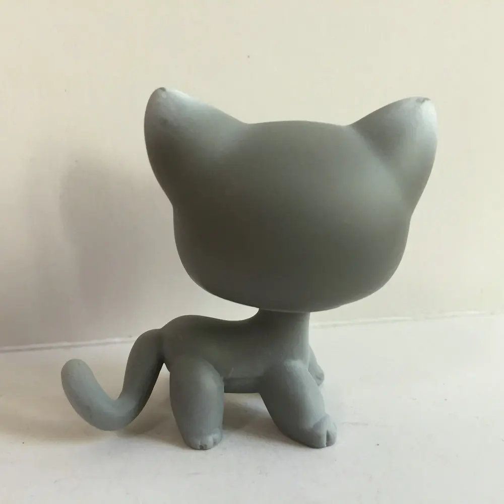 Милый Pet Shop животное серый короткие волосы кошка синяя глазная фигура для ребенка