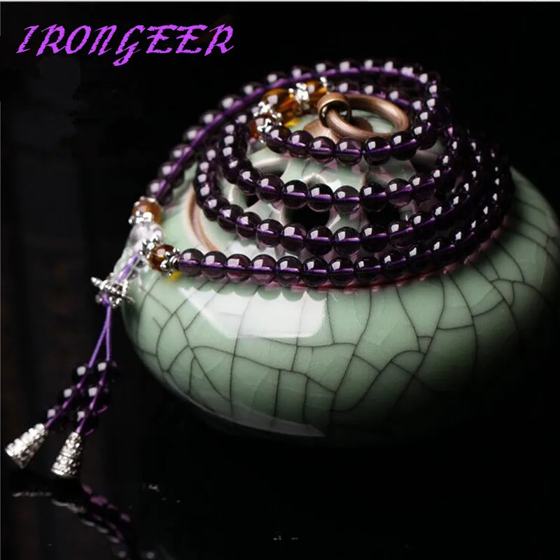 

Women's Fashion bracelet 108 Beads Natural Crystal Bracelet Brazil Prayer Beads Multi-layer Rosary Mala Bracelets Free Shipping
