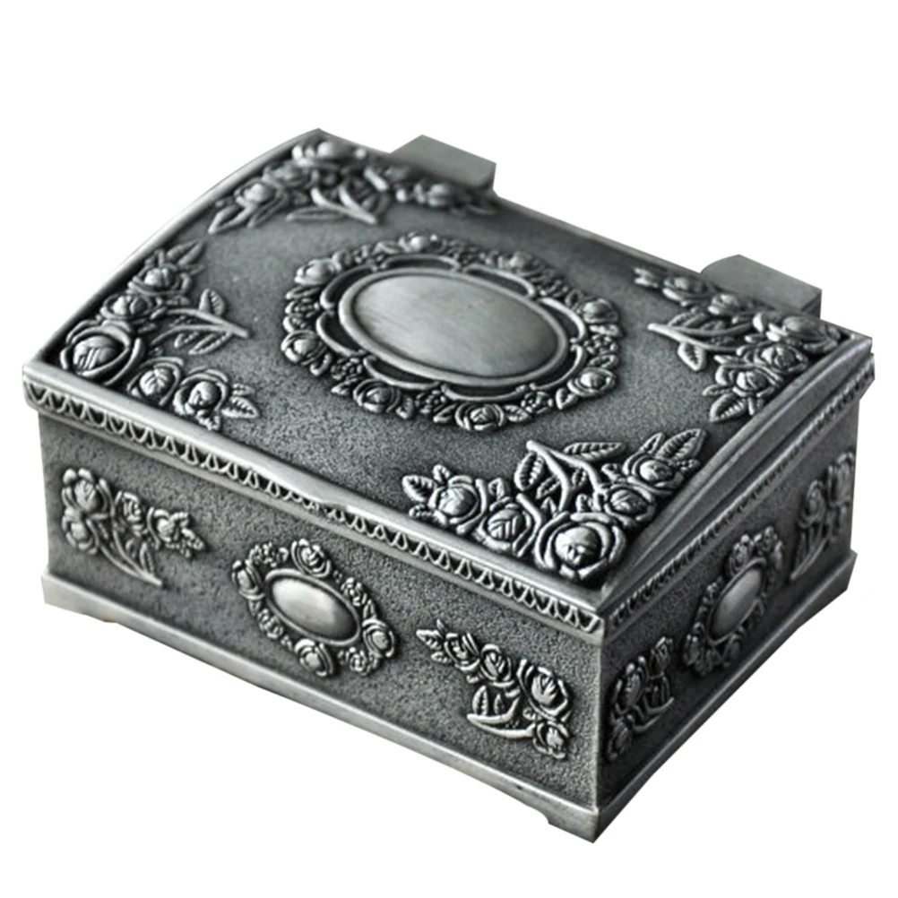 

1Pc Jewelry Box Vintage Metal Jewelry Case Storage Box Jewelry Packaging Trinket Case for Girls Women