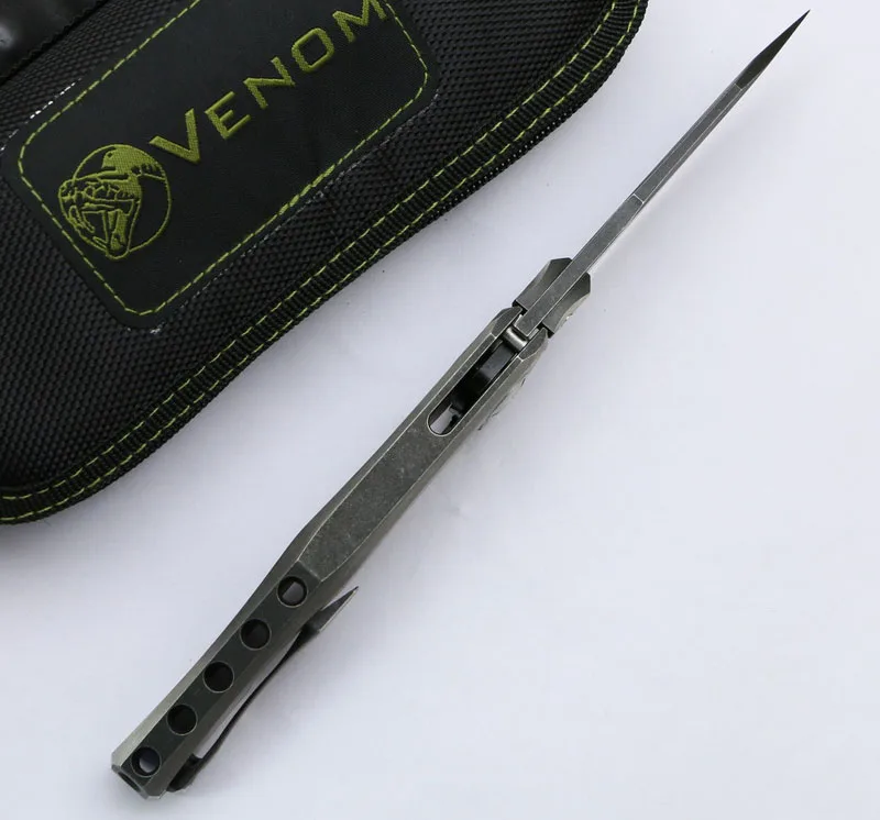 Складной нож Kevin John VENOM 4 Wing Flipper карманный клинок S35VN с титановой ручкой для