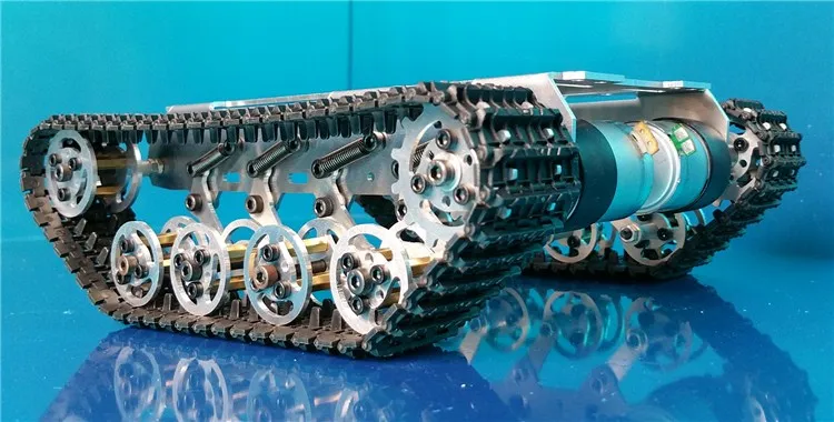 

Smart tank bottom crawler chassis damping for DIY robot