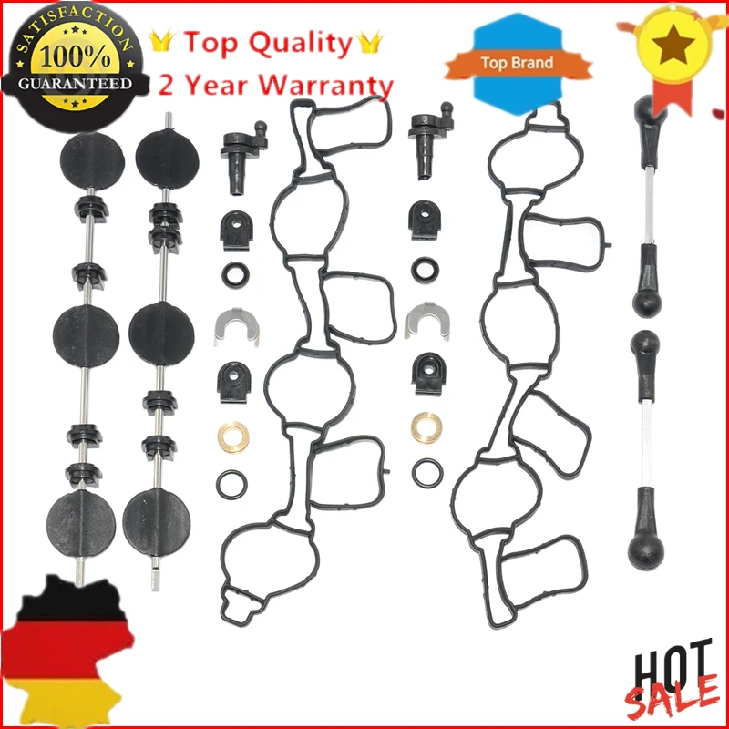 Ceny AP01 nowy kolektora dolotowego klapy zawirowujące dla Audi A4 A5 A6 A8 Q5 Q7 VW TOUAREG Phaeton 2.7 3.0TDI zestaw uszczelek 059129711 i 059129712