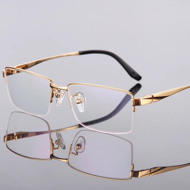 Шаблон титана оправа для очков, при близорукости светильник бизнес очки оправа будет соответствовать Евангелие опыт цена - Цвет оправы: Golden
