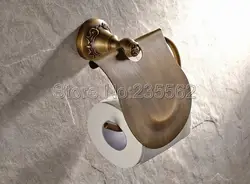 Ванная комната туалет античная латунь roll Бумага держатель кольцо кронштейн ткани стойку с крышкой lba421
