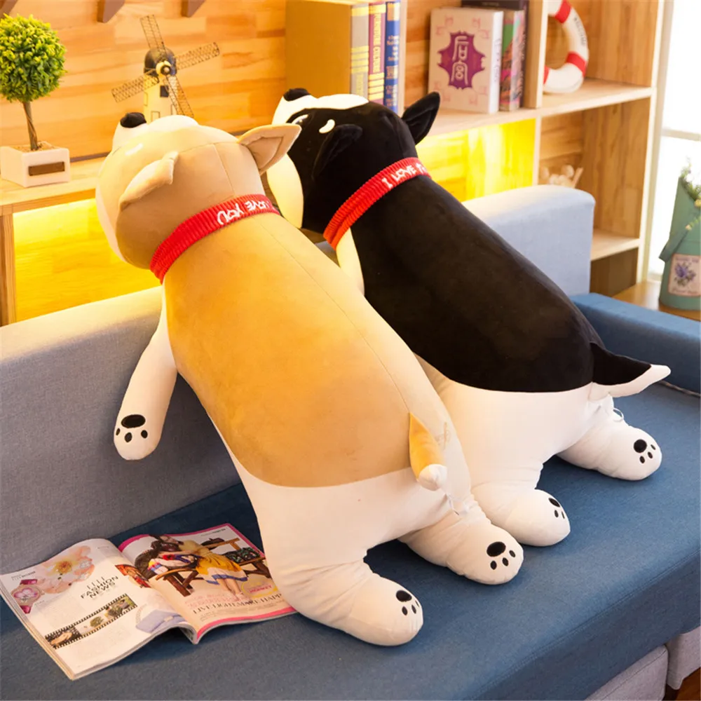 Fancytrader Pop Soft Lying Animal Shiba Inu Plush Pillow Anime Akita Doll Cartoon Dog Pillow for Valentine's Day Present13
