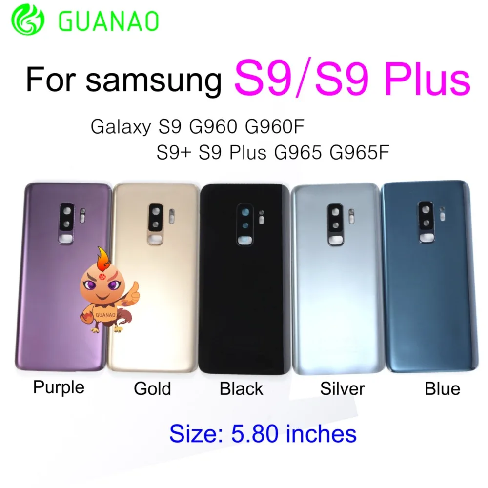 S9 S9Plus для samsung Galaxy S9 G960 G960F S9+ S9 Plus G965 G965F крышка батареи задняя дверь стекло Корпус+ крышка объектива камеры