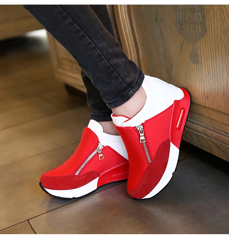 women's casual shoes with zipper