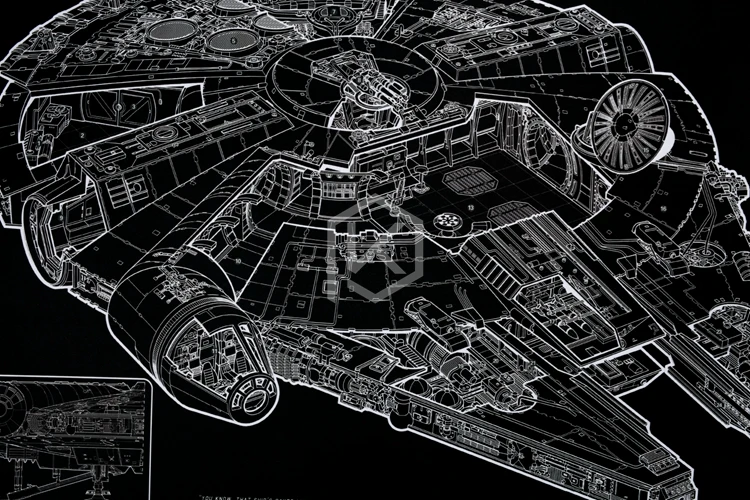Механическая клавиатура Millennium Falcon коврик для мыши 900 400 4 мм непрошитые края