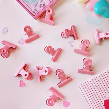 

3 Pcs/Lot Pink metal Round clips File Clip Organizer Papelaria Kawaii Stationery Office School Supplies