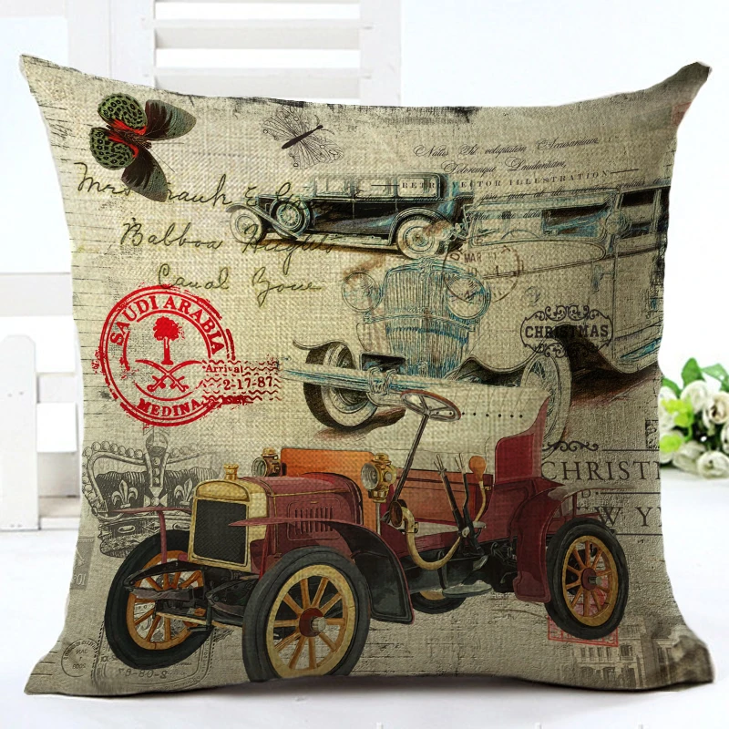 High Quality European Style Retro Car Sofa Cushion Decor Cojines Sofa