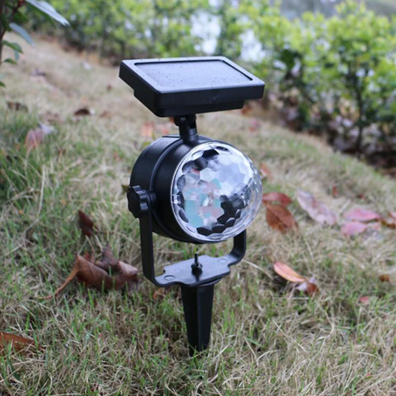 Solar Powered Rotatable Colorful Solar Projection Lamp Outdoor  Lawn Lamp Waterproof Solar Lights for Garden Decoration (6)