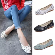 NAN JIU/ г. весенне-осенние открытые сандалии обувь в горошек на плоской мягкой подошве нескользящая обувь Тонкие Туфли