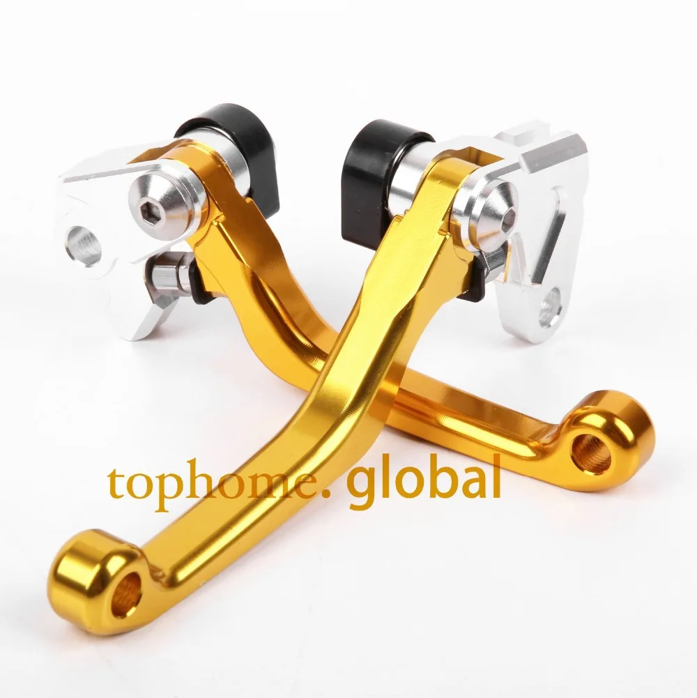 Hot One Pair CNC Pivot Dirttbike Brake Clutch Levers Golden Color For