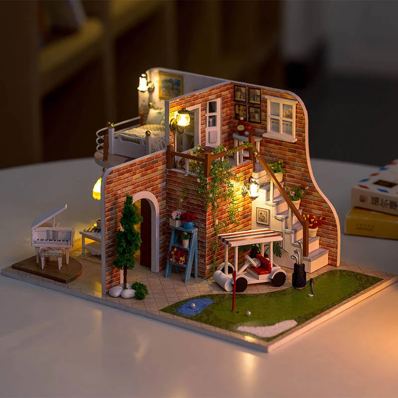 الاطفال DIY تجميع بيت الدمية خشبية منازل دمية المنمنمات دمية مجموعة اثاث عدة لعب للأطفال هدية عيد ميلاد الاطفال DIY تجميع بيت الدمية خشبية منازل دمية المنمنمات دمية مجموعة اثاث عدة لعب للأطفال هدية عيد ميلاد