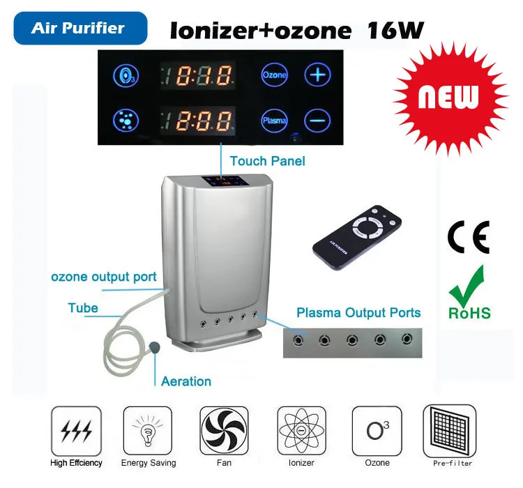 

Home digital touch model ozone air purifier supply,ozone density 400mg,Applies to fruit / vegetables / tableware disinfection